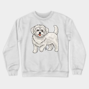 Dog - Maltipoo - White Crewneck Sweatshirt